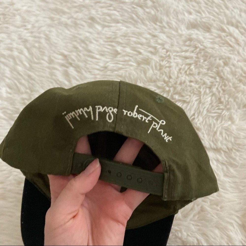 Vintage 90s Led Zeppelin Zoso Jimmy Page Robert Plant Tour Hat Snapback Cap - Picture 3 of 4